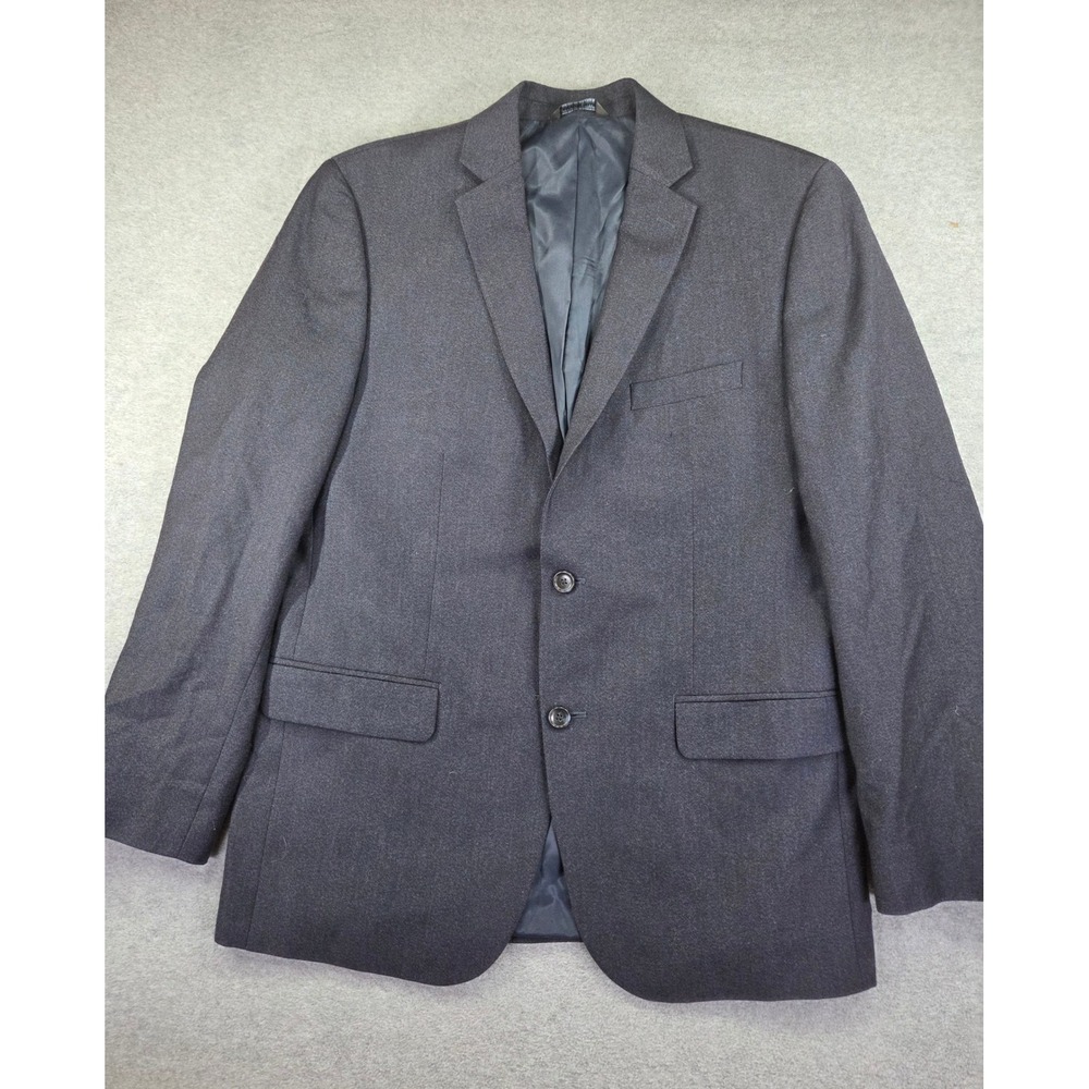 Marc Anthony Mens Slim Fit 100% Wool Blazer Jacket 42R Navy Blue Professional